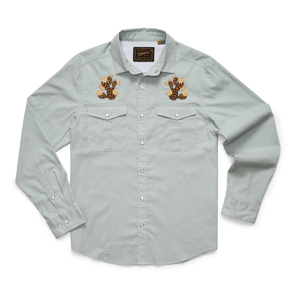 Howler Brothers Men's Gaucho Snapshirt Prickly Pears Small NWT